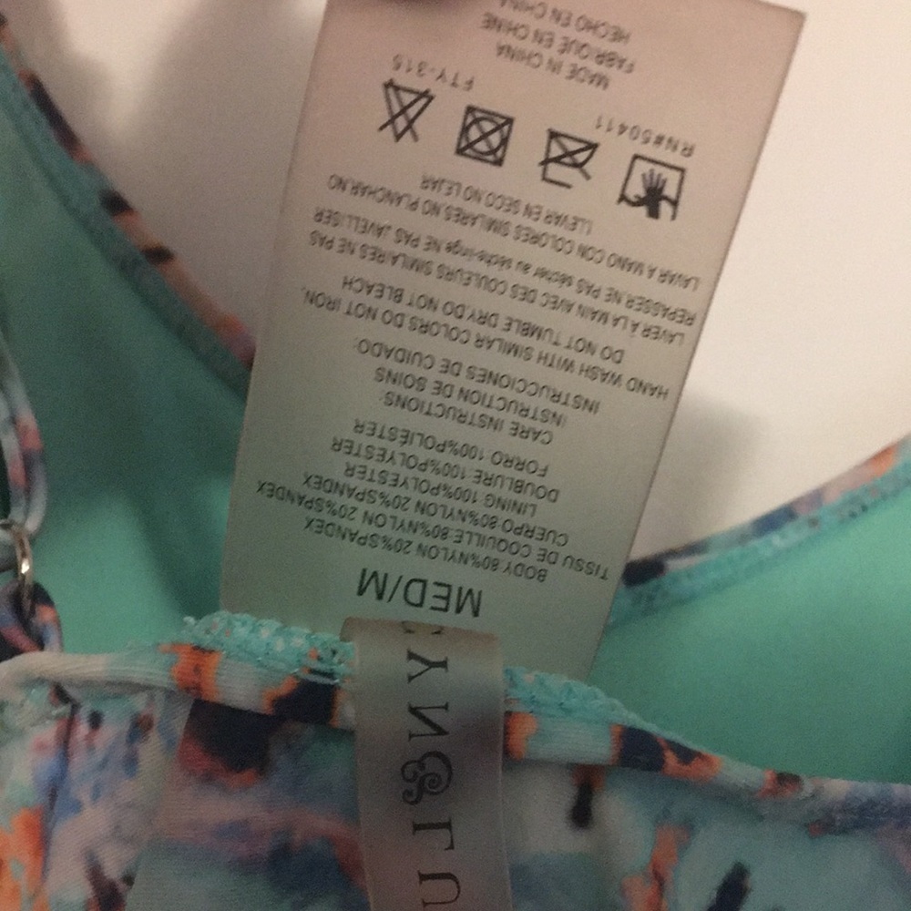 Juniors Cyn & Luca Ophelia Drawstring Side One Piece Swimsuit - Picture 11 of 12